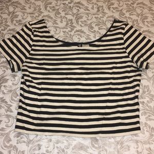 black & white striped crop top!